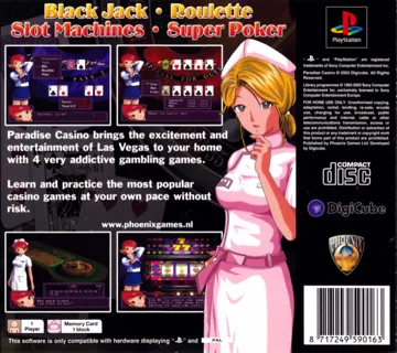 Paradise Casino (EU) box cover back